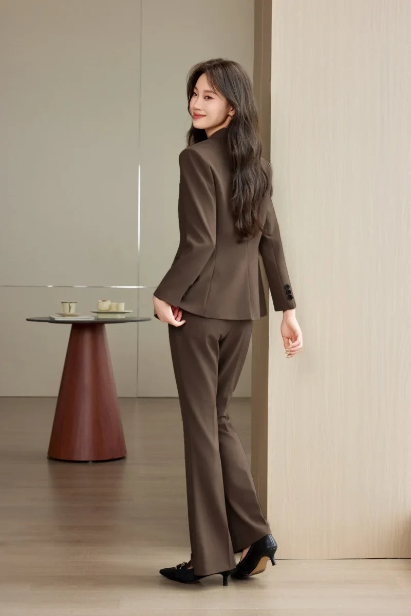 Fashionable Business Women's Outfit High-Quality Two-Piece Set Pants + Suit Jacket Unique Elegance New 2026 Collection