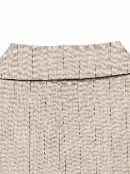 Women's Belted Stripe Blazer Jacket Structured Slim Suit Coat  Office Chic Long Sleeve Tailored Waist Belt Jacket Women