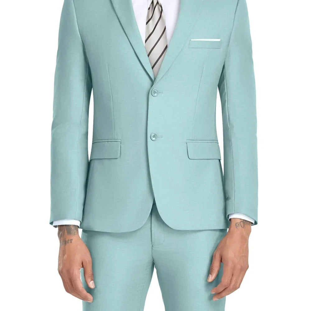 Luxury Formal Casual Men's Suits Formal Business Wedding Groomsmen Smoking Single Breasted Jacket Pants Set