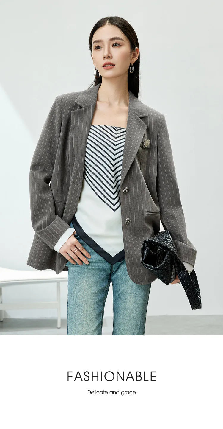 Blazer Women 2026 Spring Black Suit Jackets Office Business Workwear Casual Blazers Coat Female Outerwear Clothing