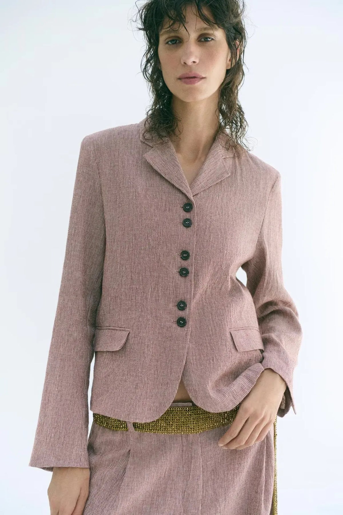 New Autumn 2026 Women's Long Sleeve Turn-down Collar Linen Suit Jacket Classic Style Straight-cut Daily Wear Moisture-wicking