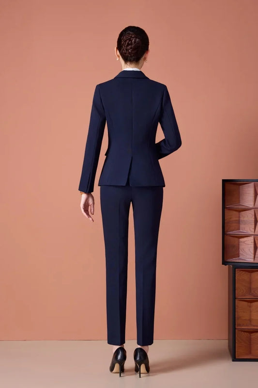 Fashionable professional women's two-piece suit jacket + trousers, elegant elegant. 2025 autumn/winter new styles