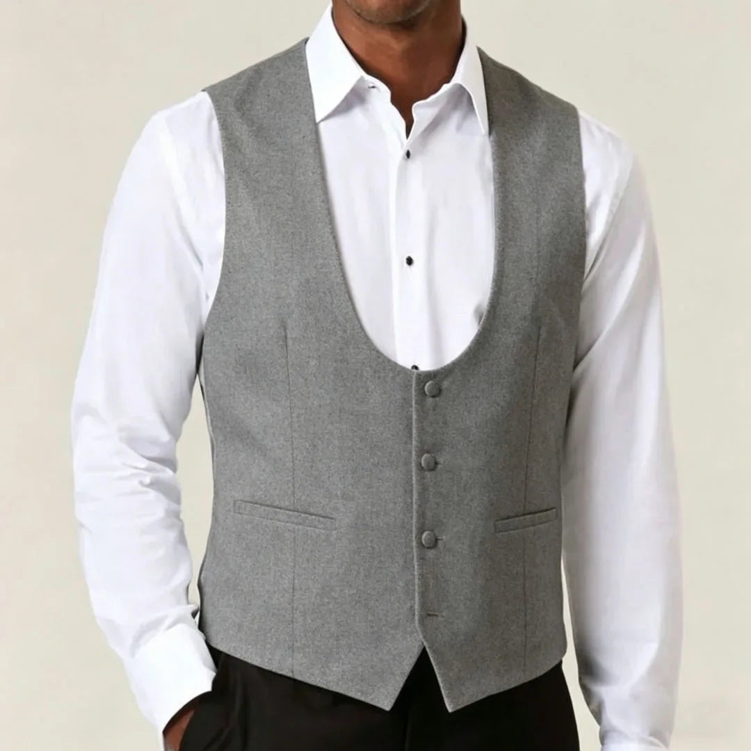 Men's Suit Vest – Single Breasted Waistcoat for Weddings, Business & Formal Events