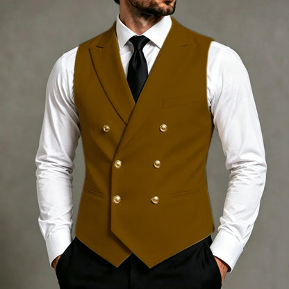 Men's Double Breasted Vest for Wedding & Formal Occasions