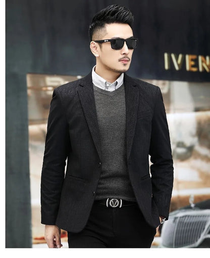 Blazer New Men's Fashionable Outdoor Travel Premium Business Wedding Versatile Host School Fit Casual Korean Version Blazer
