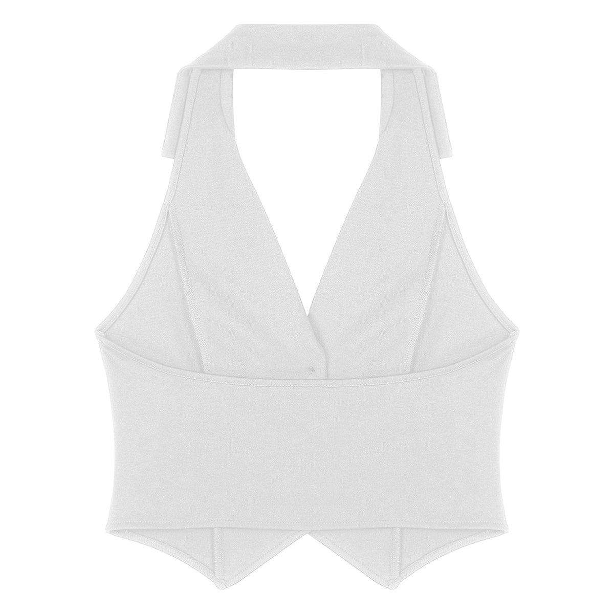 Elegant Women's Sleeveless Suits Waistcoat Halter Vests for Business Commuting Formal Clothes Mujer OL Office Ladies Crop Top