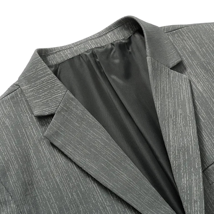 Men's Light Business Casual Blazer | 3D Tailored Anti-Wrinkle Polyester Suit Jacket | Slim Fit, Easy Care, Windproof