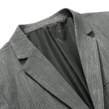 Men's Light Business Casual Blazer | 3D Tailored Anti-Wrinkle Polyester Suit Jacket | Slim Fit, Easy Care, Windproof