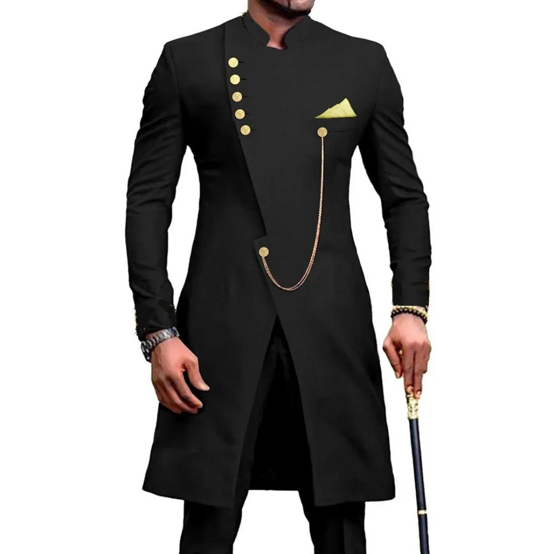 Blazers for Men 2023 2 Piece(Coat+Pants) White Stand Lapel Wedding Suit Groomsmen Slim Fit Spring Formal Business Costume Homme
