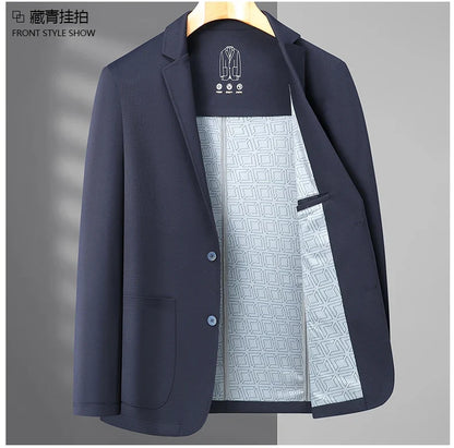 2026 High Quality Fashion Handsome Autumn New Business Fashion Business Suit Solid Color Single West Coat M-4XL