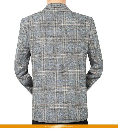 2026 Blazer Men's Fashionable Business Banquet Dance Singer Plaid Fitted Casual Trendy Wedding Banquet Dress Performance Blazer