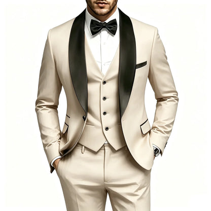 Costume 3 pièces homme, élégant et stylé pour garçons d'honneur et occasions professionnelles, tenue masculine haut de gamme, idéal pour mariages et affaires