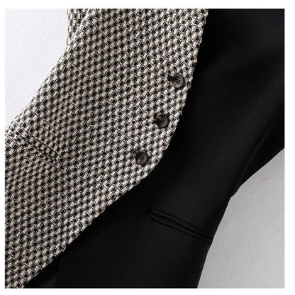 Color Block Vest Women's Jacket Female Tank Top 2026 New Spring Autumn Versatile Blazer Sleeveless Waistcoat Jacket Outerwear