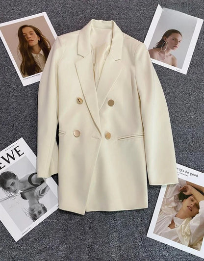 Women's Casual  Jaet Coat 22 Colors Small Suit Outerwear Long Sve Commute Sle Pure Color Spring Season