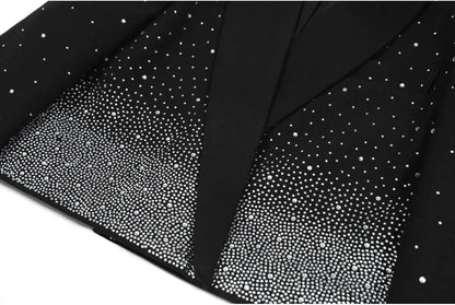 Spring Autumn New Women Niche Design Streetwear Stylish Blazer Fashion Decorated Diamonds Versatile Slimming Jackets HK9494