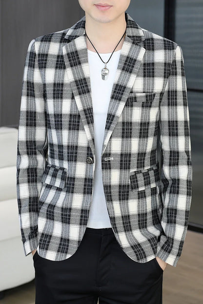 Blazer Men's Fashion Business Gentleman Groom Professional Gentleman Form-fitting Versatile Casual Formal Wear High-end Blazer