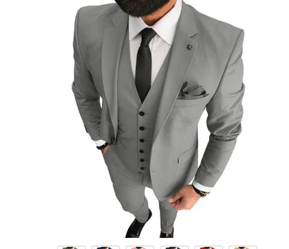 Tailor Made Red Men Wedding Suits Slim Fit Groom Prom Party Blazer Male Tuxedo Jacket+Pants+Vest Costume Marriage Homme Terno