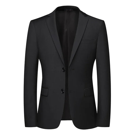 Blazer Fashionable Business Outdoor Gentleman, Trendy Solid Color Men, Formal Casual and Slimming Wedding Host Gentleman Blazer