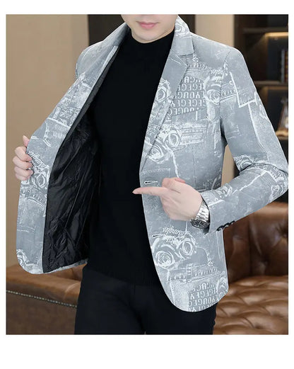 Men's Casual Business Blazer – Single Breasted, Spring Autumn