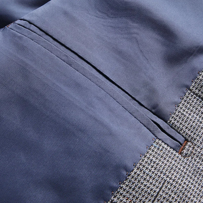 Men's Single Breasted Blazer – Smart Casual Grey Suit Jacket for Spring & Autumn