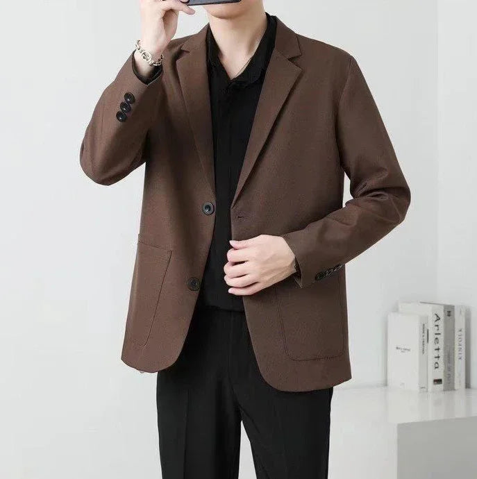 Men's Oversized Blazer Smart Casual Single Breasted Jacket for Business and Daily Wear