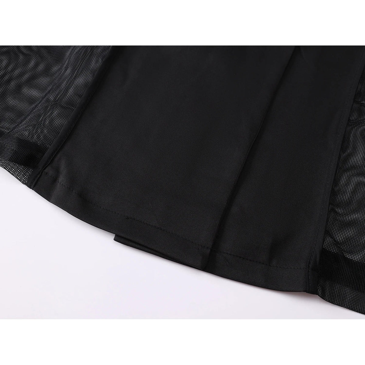 Women's Black Gothic Mesh Patchwork Blazer Coat Vintage Streetwear Harajuku Emo 2000s Suit Jacket Long Sleeve Outerwear Clothes