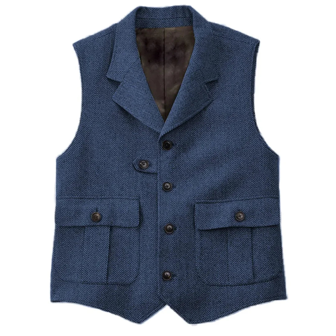 Men's Suit Vest Single Breasted Lapel Waistcoat for Wedding, Business & Smart Casual Wear