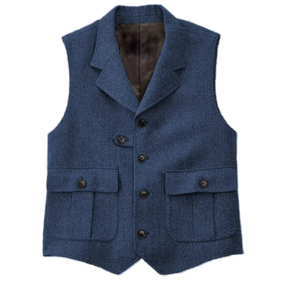 Men's Suit Vest Single Breasted Lapel Waistcoat for Wedding, Business & Smart Casual Wear
