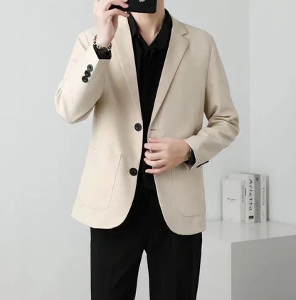 Men's Oversized Blazer Smart Casual Single Breasted Jacket for Business and Daily Wear