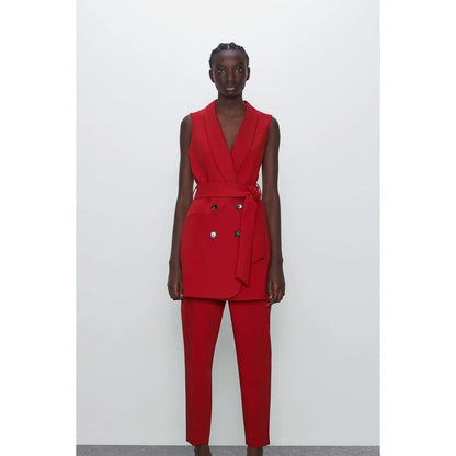 Multiple Styles to Choose From Women Pants Set High-end Female Two Pieces(Vest+Trousers)ropa de mujer ofertas