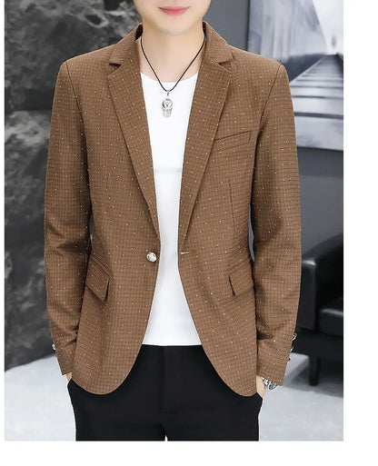 Blazer Men's fashion outdoor travel gentleman wedding Slimming Business versatile Trendy Casual Korean-style formal wear Blazer