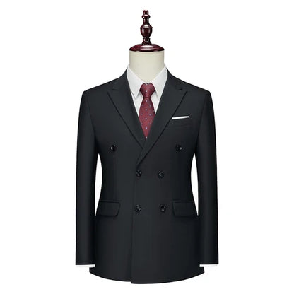 Men's Double Breasted Blazer – Slim Fit Suit Jacket for Wedding, Prom & Business