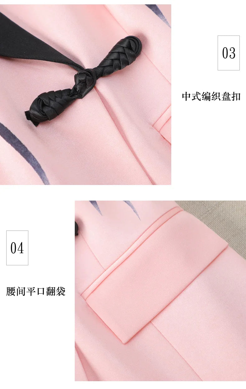 Mid-Sleeve Suit, Pants, Elegant Temperament, Most Unique, Spring and Summer, 2024 New