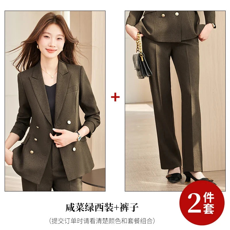 Fashionable professional women's wear. Two-piece pants + blazer, exquisite elegant, new style for spring summer 2026