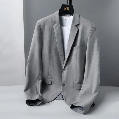 Blazer: A Fashionable Outdoor Men's Travel Gentleman's Versatile Solid-color Trend Leader for Casual and Breathable Wear. Blazer