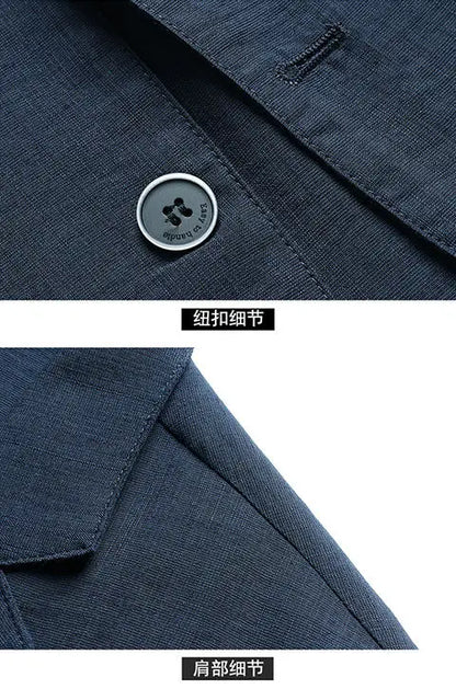 Blazer Men's Fashion Outdoor Travel Wedding Stylish Multi-purpose Casual Slim-Fitting Lightweight Cool and Breathable Blazer
