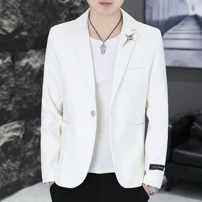 Men's Slim Fit Fashionable Hair Stylist Little Blazer Autumn 2026 New Arrival Trendy Small Jacket for Younger Men