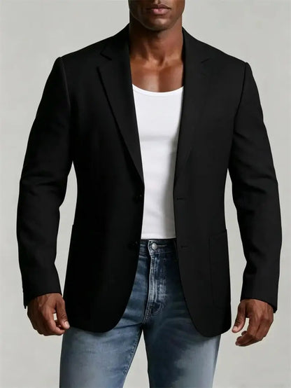 Men's Linen Suit Jacket Summer Thin Breathable Blazers Lapel Single-breasted Business Man Clothes Blazer Wedding Office Coat