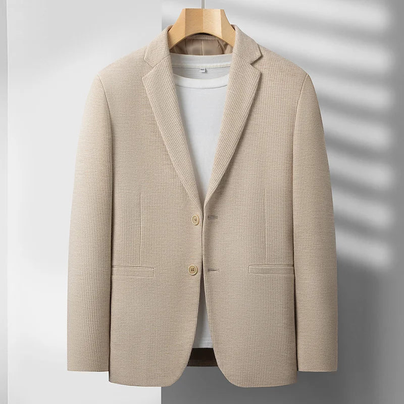 2025 Men's High-End Boutique Wool Suit Casual Business Top Coat Fashion Gentleman Party Four Seasons Elegant Tailored Suit