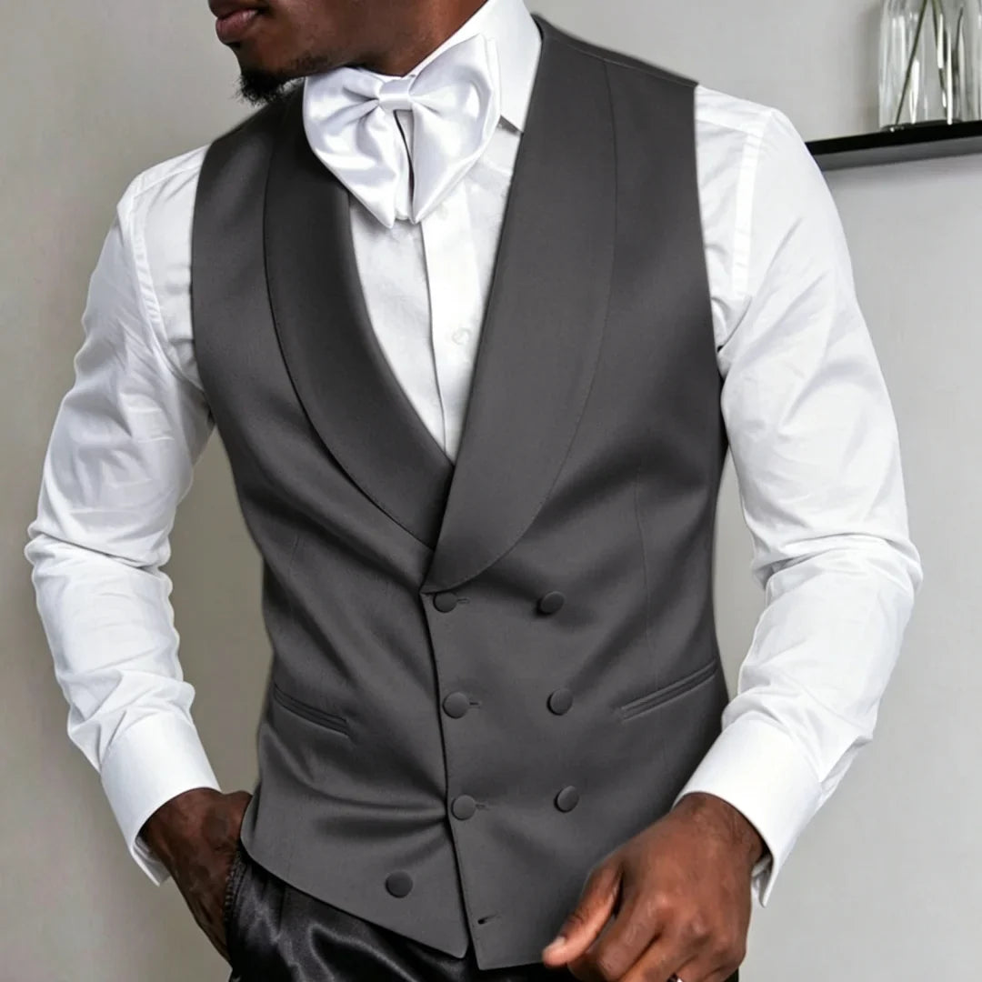 Men's Double Breasted Suit Vest for Wedding & Formal Occasions