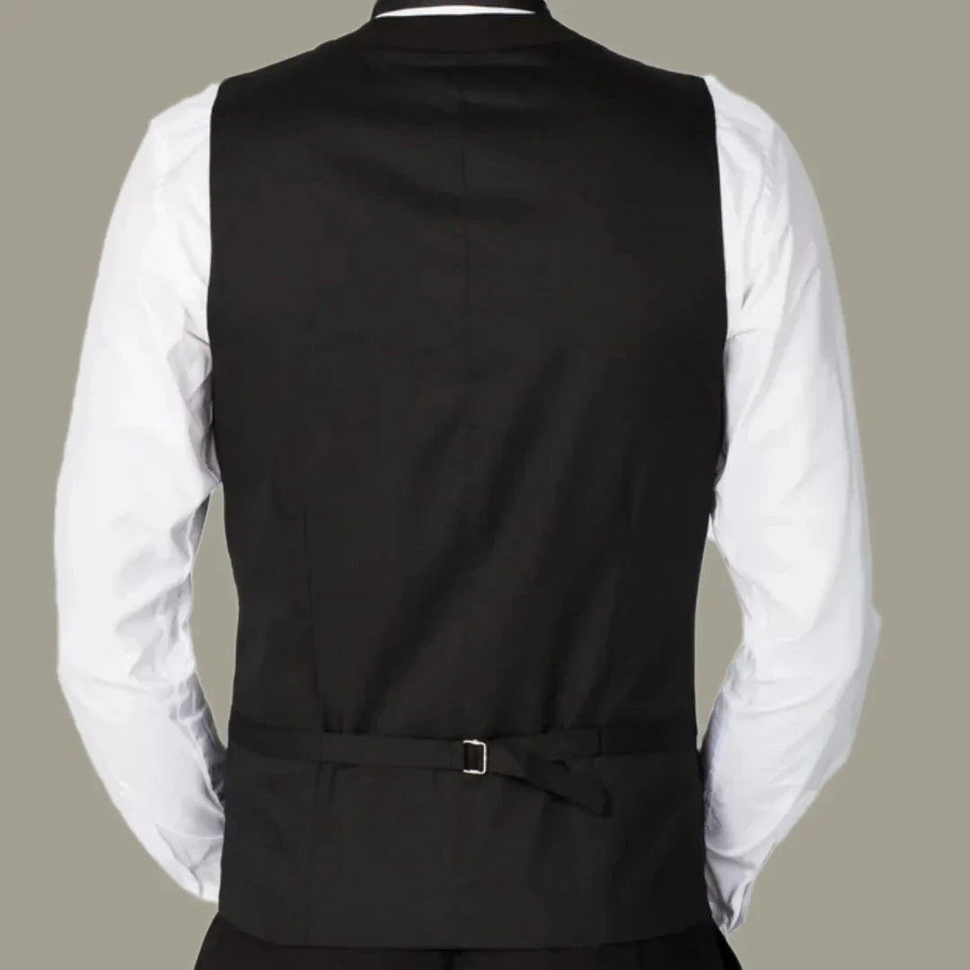 Men's Double Breasted Vest Formal Lapel Waistcoat for Wedding & Special Occasions