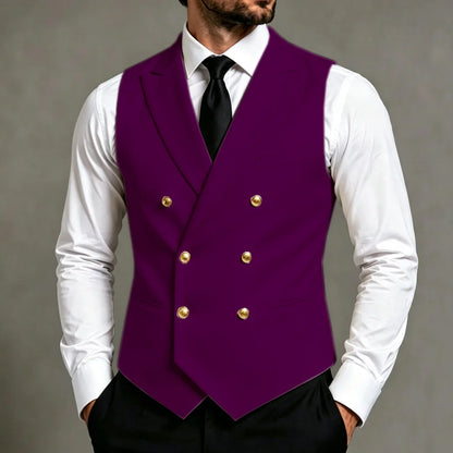 Men's Double Breasted Vest for Wedding & Formal Occasions
