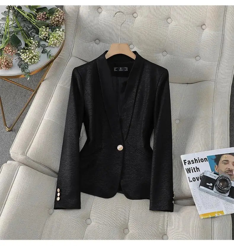 Spring Fashion Slim Fit Blazers Women's Coat Jacket New Autumn Outerwears Elegant Office Lady Casaco Plus Size Veste Femme