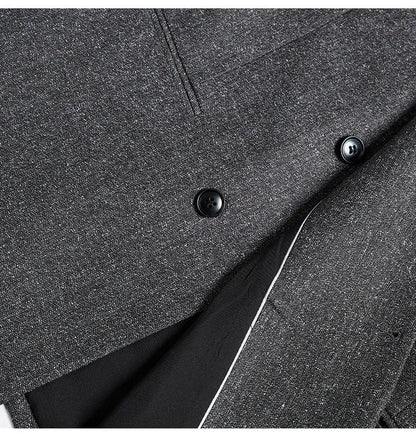 Men's Large Size Autumn Blazer – Smart Casual Polyester Suit Jacket