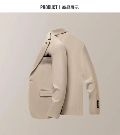 Blazer's New Men's Fashion Outdoor Travel Camping Youth Wedding Versatile, Hosting Campus Slimming Casual Korean Version Blazer