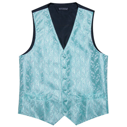 Men's Suit Vest with Matching Tie | Jacquard Paisley Waistcoat for Weddings & Formal Events