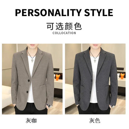 Blazer Men Business Gentleman Leisure Korean Wedding Fashion Trend, Slimming, Versatile, High-end Casual, High-end Woolen Blazer