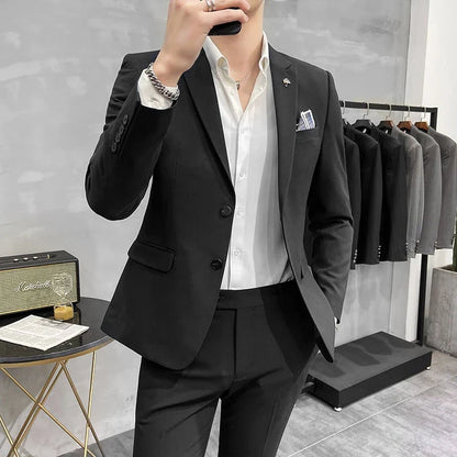 Men's Slim Fit Wedding Suit – Blazer & Pants Set