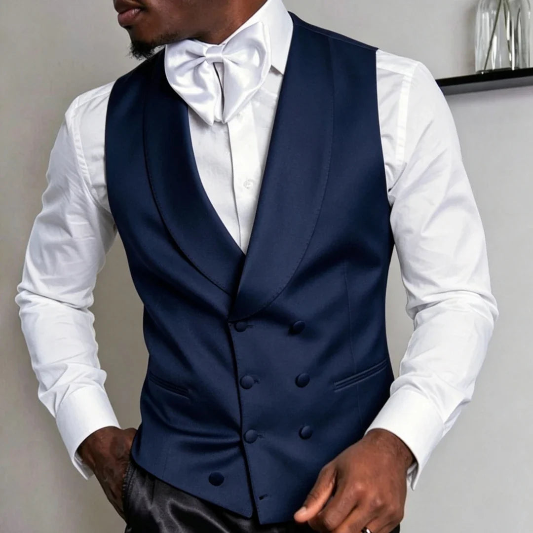 Men's Double Breasted Suit Vest for Wedding & Formal Occasions