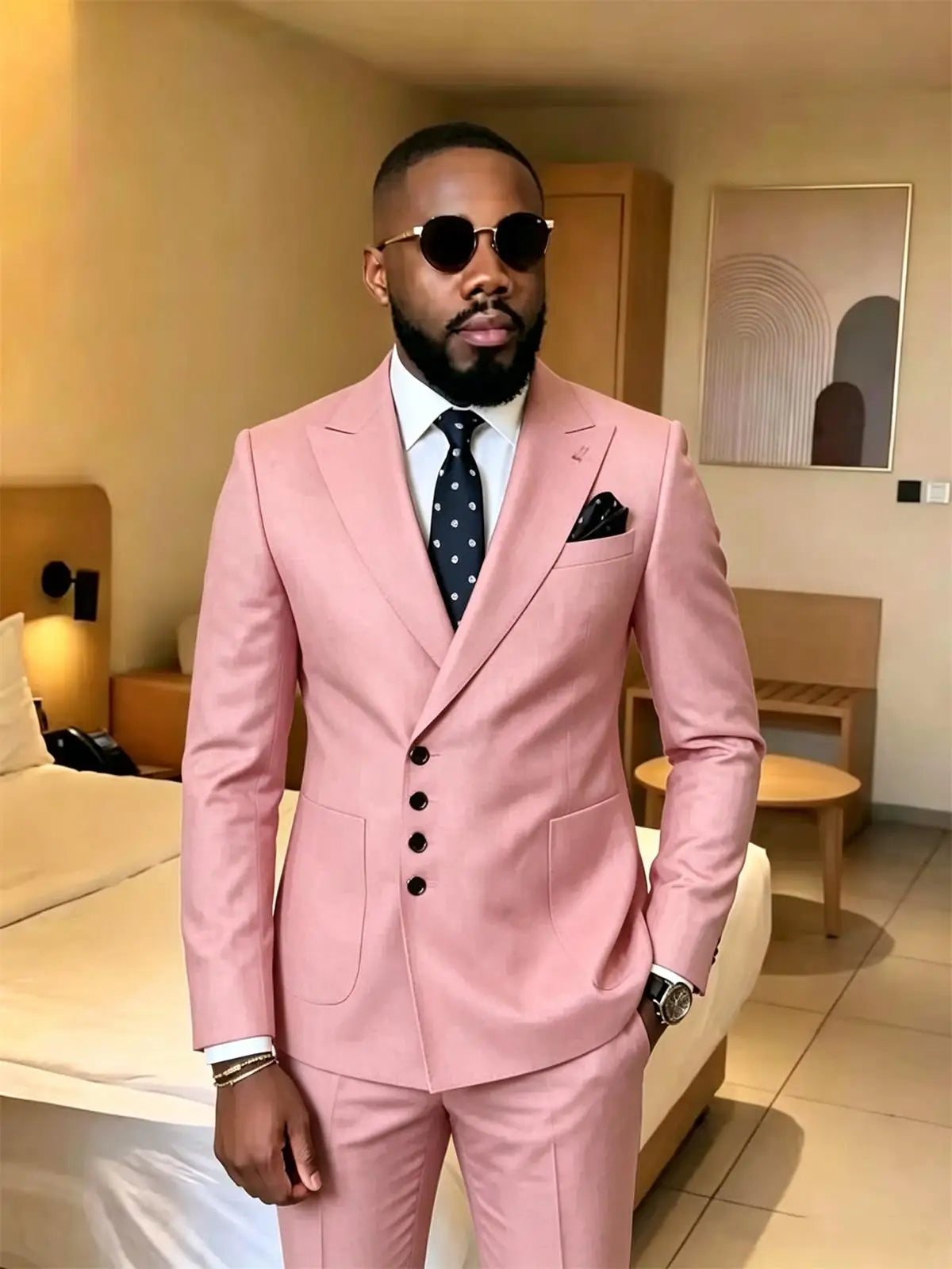 Slim Fit Men's Suits Single Breasted 2 Piece Jacket Pants Sets Wedding Formal Business Dinner Tuxedo High Quality Male Clothing